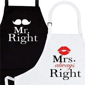 Apron Set, Kitchen Couples Gift Set for Engagements, Weddings, Anniversaries